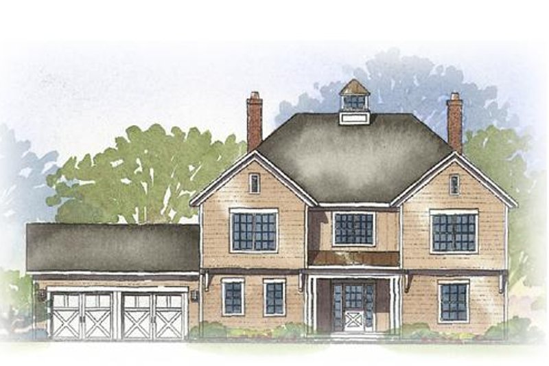 Home Plan - Exterior - Front Elevation 3 for Traditional House Plan #901-91 - 4 bed, 2.5 bath