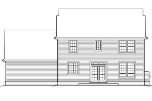 Exterior - Rear Elevation for Colonial House Plan #48-161 - 4 bed, 2.5 bath