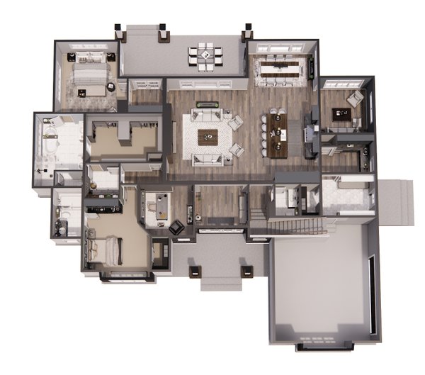 Farmhouse Floor Plan - Main Floor Plan #51-1233