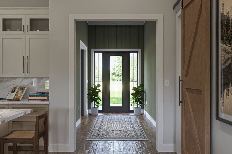 Home Plan - Interior - Entry for Barndominium House Plan #455-254 - 2 bed, 2 bath