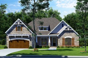 Craftsman Exterior - Front Elevation Plan #17-2348
