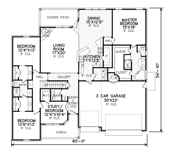 Traditional Floor Plan - Main Floor Plan #65-434