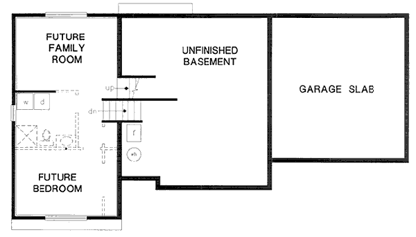 Traditional Floor Plan - Lower Floor Plan #18-9067