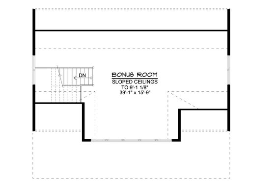 Floor Plan - Upper Floor for Cottage House Plan #1064-168, 1 bath