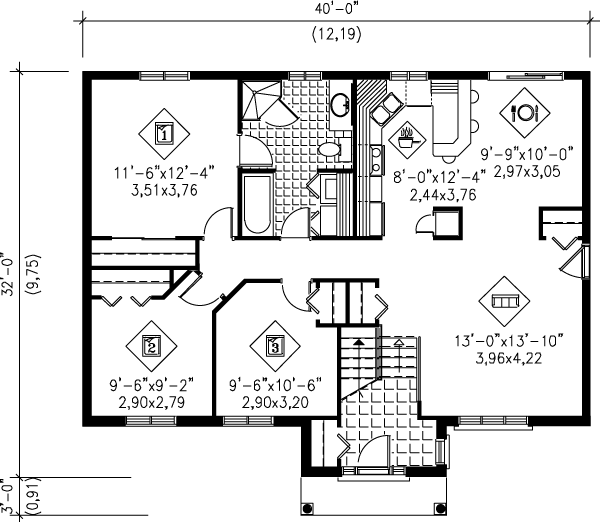 Floor Plan - Main Floor Plan #25-1039