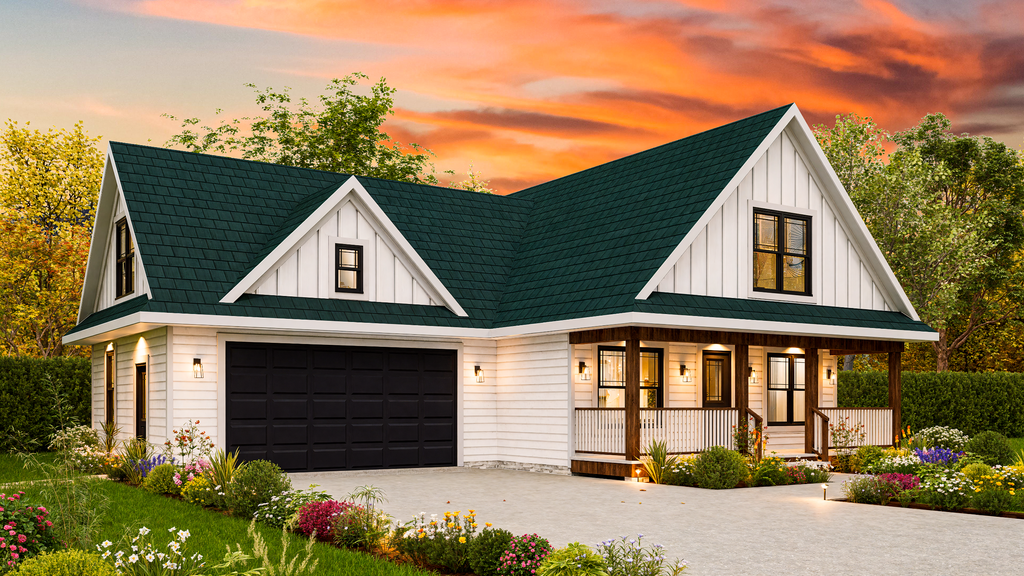 Traditional Style House Plan - 3 Beds 2 Baths 1497 Sq/Ft Plan #54-614 ...