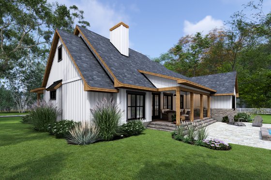 Exterior - Other Elevation 4 for Cottage House Plan #120-287 - 3 bed, 2.5 bath