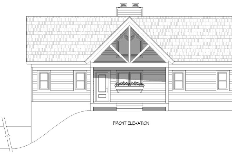 Architectural House Design - Exterior - Front Elevation 3 for Country House Plan #932-873 - 2 bed, 2 bath