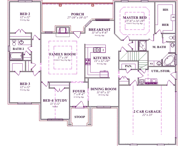 Traditional Floor Plan - Main Floor Plan #63-115