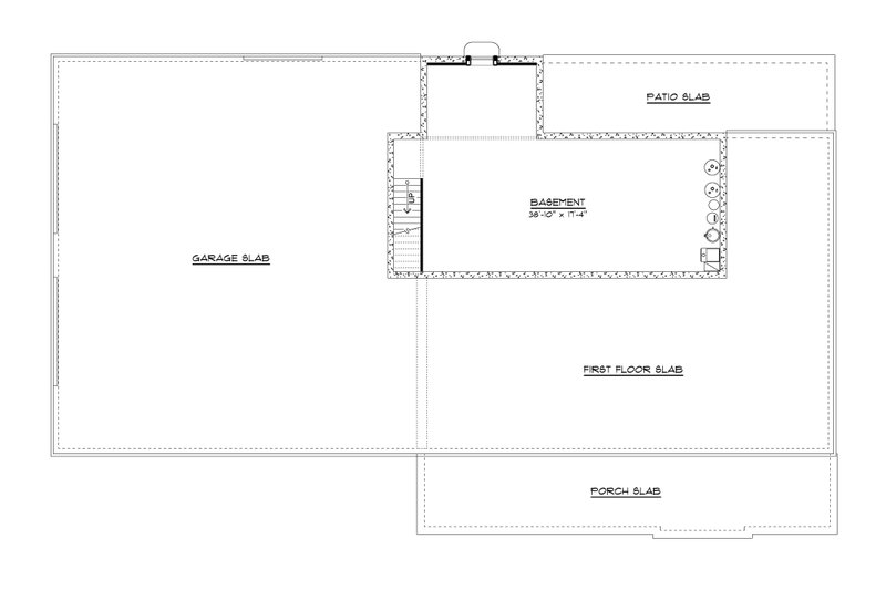Architectural House Design - Floor Plan - Lower Floor for Barndominium House Plan #1064-482 - 3 bed, 2.5 bath