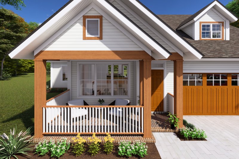 House Plan Design - Exterior - Other Elevation 3 for Cottage House Plan #513-2089 - 3 bed, 2 bath