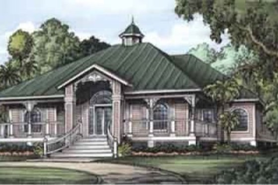 Exterior - Front Elevation for Cottage House Plan #115-132 - 3 bed, 3 bath