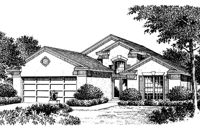 Dream House Plan - Mediterranean Exterior - Front Elevation Plan #417-729