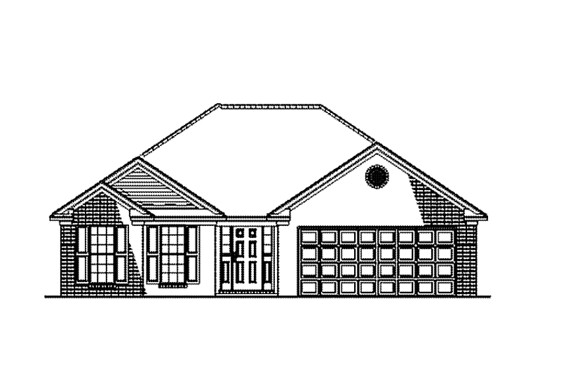 Home Plan - Exterior - Front Elevation 5 for Ranch House Plan #17-2938 - 2 bed, 2 bath