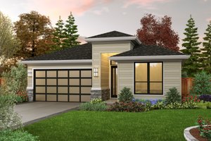 Home Plan - Contemporary Exterior - Front Elevation Plan #48-1030