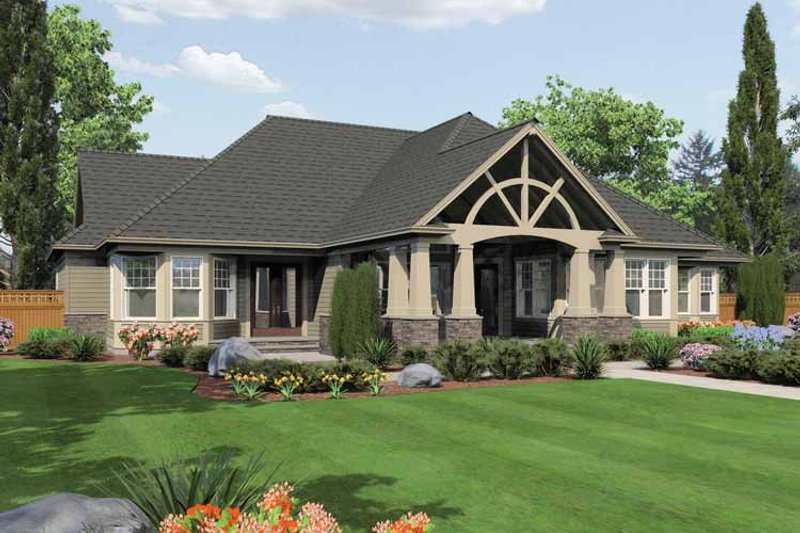 Dream House Plan - Exterior - Rear Elevation 1 for Craftsman House Plan #132-549 - 3 bed, 3 bath
