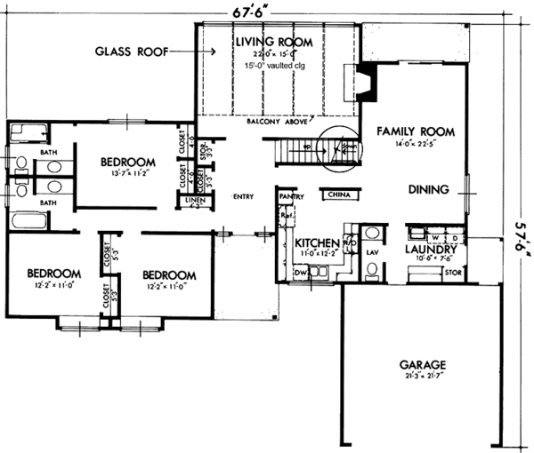 Architectural House Design - Contemporary Floor Plan - Main Floor Plan #320-1265