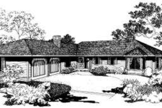 Exterior - Front Elevation for Traditional House Plan #303-118 - 3 bed, 2 bath