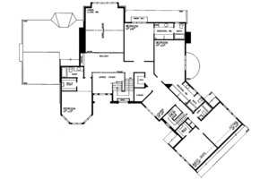 Floor Plan - Upper Floor for Tudor House Plan #72-829 - 5 bed, 5 bath