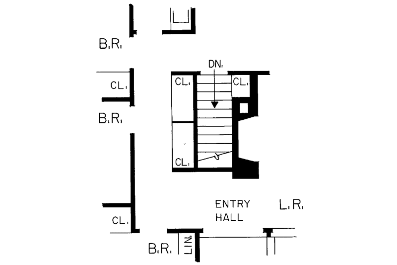 House Plan Design - Floor Plan - Lower Floor for Ranch House Plan #72-487 - 3 bed, 2 bath