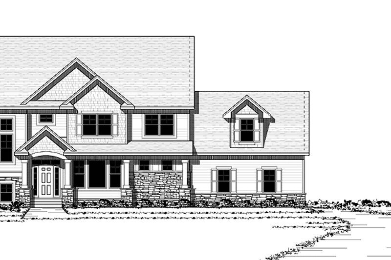 Architectural House Design - Traditional Exterior - Front Elevation Plan #51-671