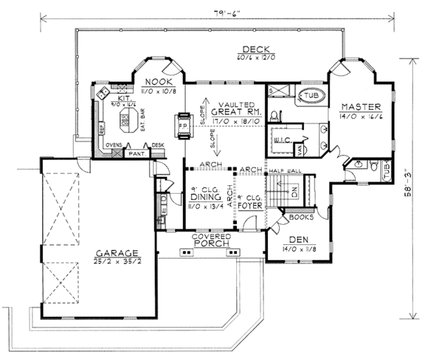 Dream House Plan - Ranch Floor Plan - Main Floor Plan #1037-27