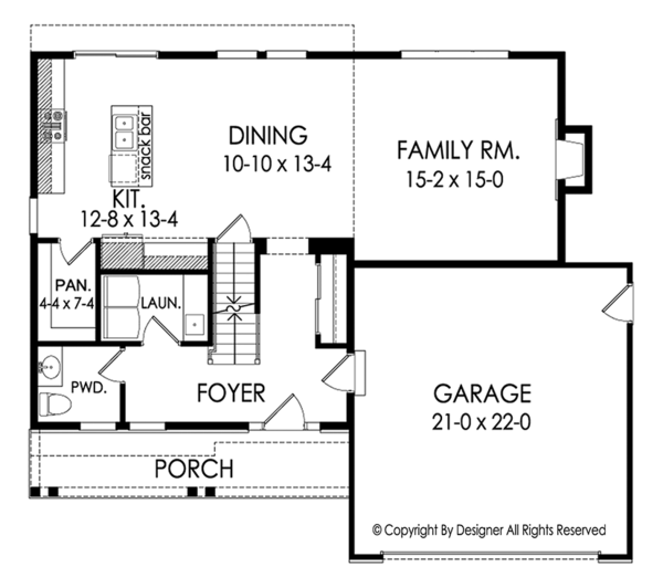 Dream House Plan - Colonial Floor Plan - Main Floor Plan #1010-182