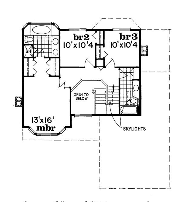 Architectural House Design - Victorian Floor Plan - Upper Floor Plan #47-813