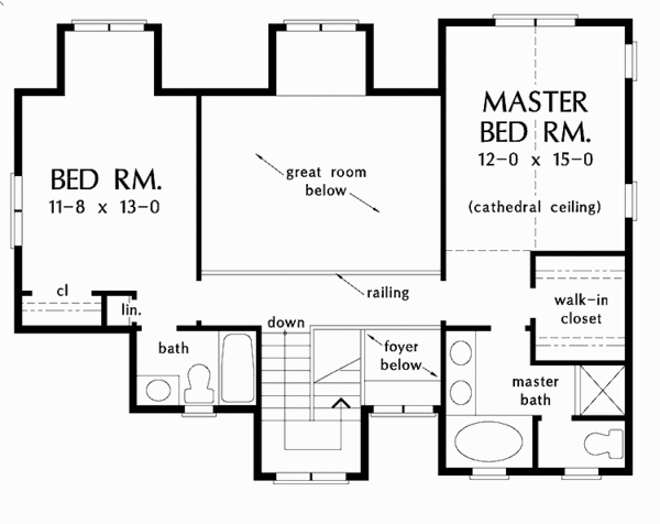 Architectural House Design - Craftsman Floor Plan - Upper Floor Plan #929-419