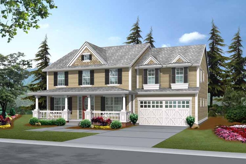 Dream House Plan - Craftsman Exterior - Front Elevation Plan #132-375