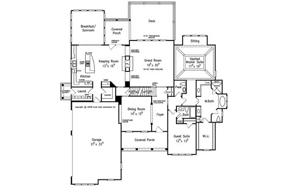 Floor Plan - Main Floor for Tudor House Plan #927-422 - 5 bed, 4.5 bath