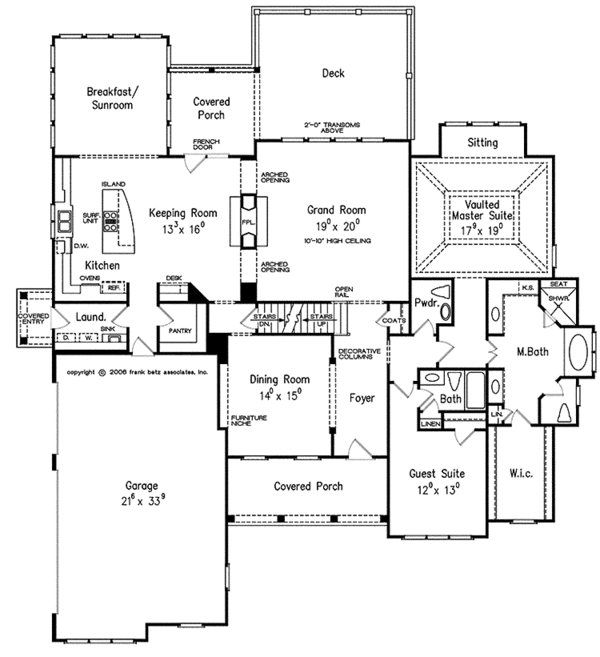 Architectural House Design - Tudor Floor Plan - Main Floor Plan #927-422