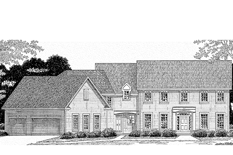 Home Plan - Exterior - Front Elevation 3 for Classical House Plan #328-313 - 4 bed, 4.5 bath