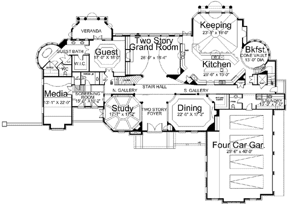 European Floor Plan - Main Floor Plan #119-226