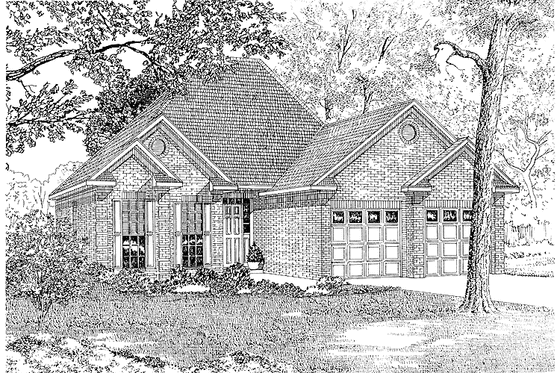 Exterior - Front Elevation 3 for Country House Plan #17-2658 - 2 bed, 2 bath