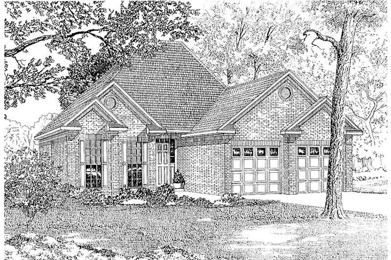 Home Plan - Exterior - Front Elevation 3 for Country House Plan #17-2658 - 2 bed, 2 bath