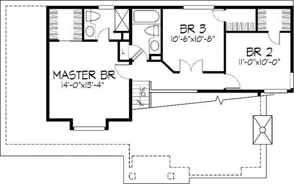 Dream House Plan - Prairie Floor Plan - Upper Floor Plan #320-1068