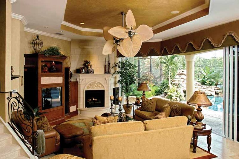 Home Plan - Interior - Family Room 1 for Mediterranean House Plan #1017-2 - 5 bed, 5.5 bath