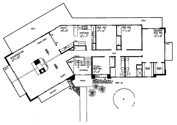 House Plan Design - Contemporary Floor Plan - Upper Floor Plan #72-658