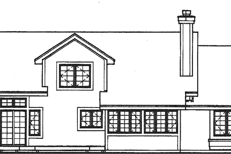 Home Plan - Exterior - Rear Elevation for Country House Plan #320-574 - 3 bed, 2.5 bath