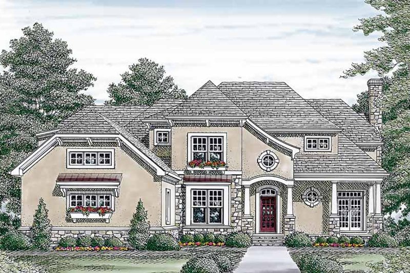 Dream House Plan - Country Exterior - Front Elevation Plan #453-452