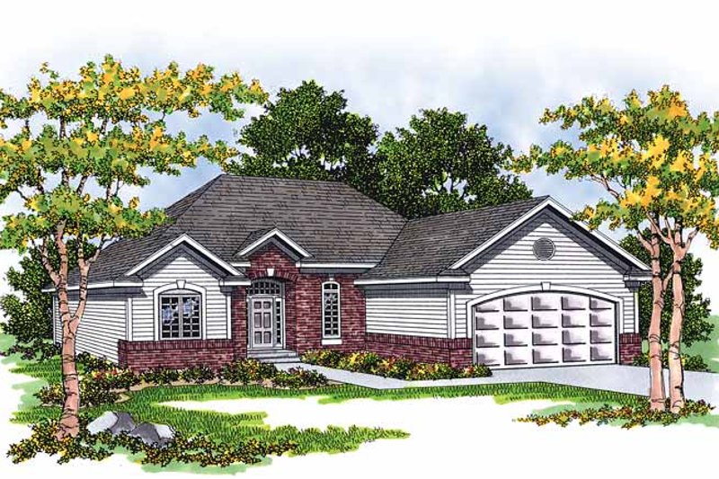 House Plan Design - Ranch Exterior - Front Elevation Plan #70-1329