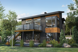 Cottage Exterior - Front Elevation Plan #25-4930