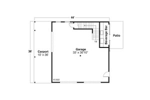 Floor Plan - Main Floor for Traditional House Plan #124-1309, 0 bath