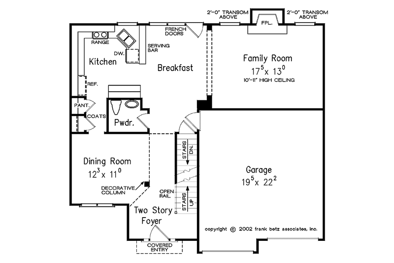 Home Plan - Floor Plan - Main Floor for Colonial House Plan #927-864 - 3 bed, 2.5 bath