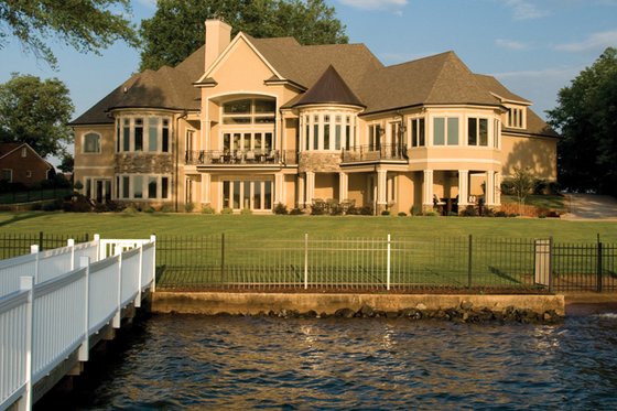 European Exterior - Rear Elevation Plan #929-895