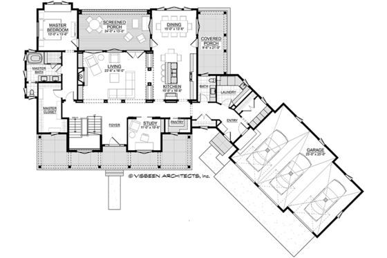 Floor Plan - Main Floor for Country House Plan #928-294 - 4 bed, 3.5 bath