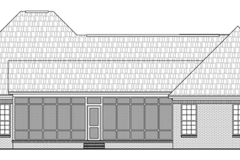 House Design - Exterior - Rear Elevation for Country House Plan #21-479 - 4 bed, 3 bath