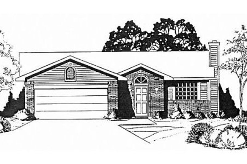 Traditional Style House Plan - 3 Beds 2 Baths 1024 Sq/Ft Plan #58-102