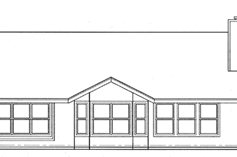 Home Plan - Exterior - Rear Elevation for Country House Plan #472-72 - 3 bed, 2 bath